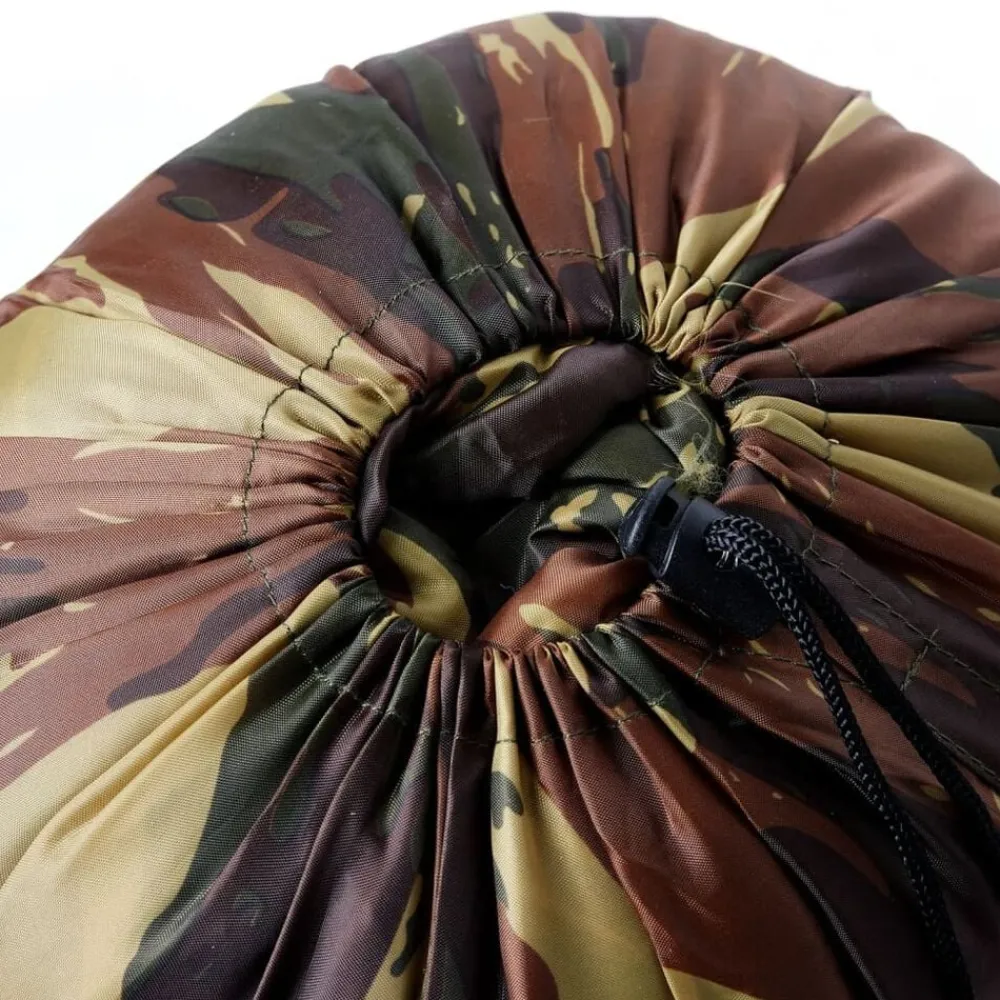 Buitensport*vidaXL Slaapzak voor volwassenen 3-4 seizoenen Camouflage