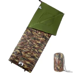 Buitensport*vidaXL Slaapzak voor volwassenen camping 3 seizoenen Camouflage
