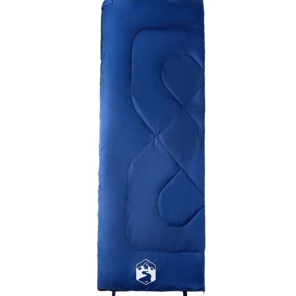 Buitensport*vidaXL Slaapzak voor volwassenen camping 3 seizoenen marineblauw en blauw