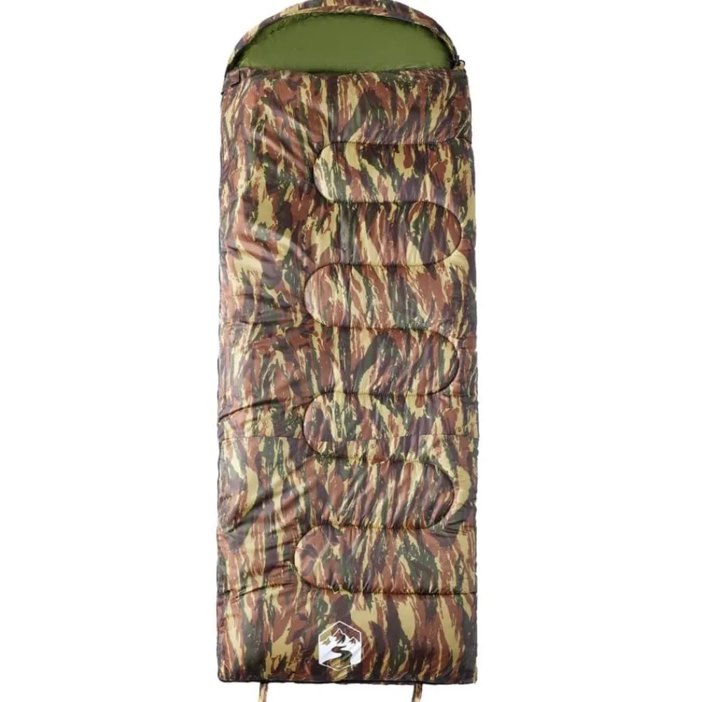 Buitensport*vidaXL Slaapzak voor volwassenen 3-4 seizoenen Camouflage
