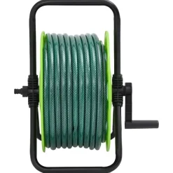 Slanghaspel met slangkoppelset 0,5" 20 m vrijstaand PVC groen>vidaXL Clearance