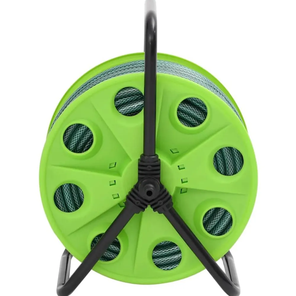 Slanghaspel met slangkoppelset 0,5" 20 m vrijstaand PVC groen>vidaXL Clearance