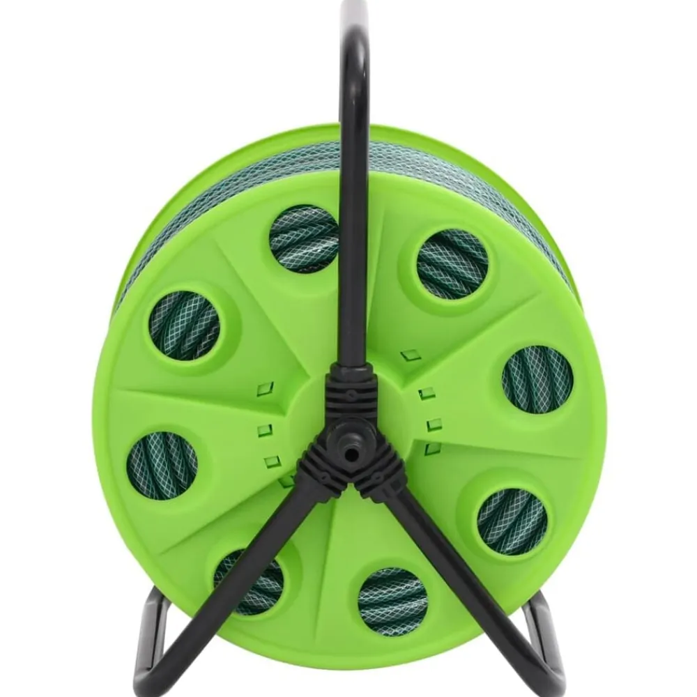 Bouwbeslag*vidaXL Slanghaspel vrijstaand met 20 m slang PVC groen