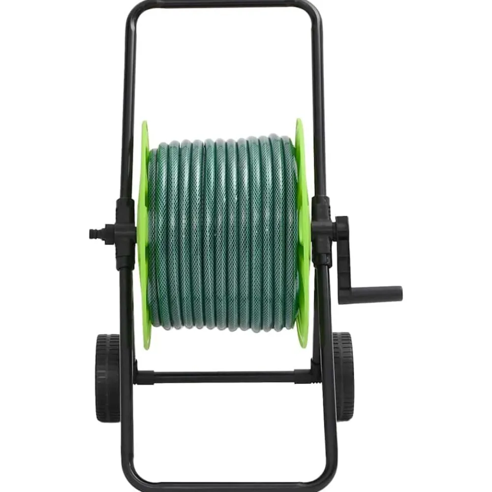 Slanghaspelkar en slangkoppelset 0,5" vrijstaand 30 m PVC groen>vidaXL Sale