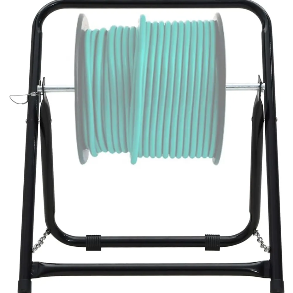 Bouwbeslag*vidaXL Slanghaspelwagen 48 cm 45 kg gepoedercoat staal zwart