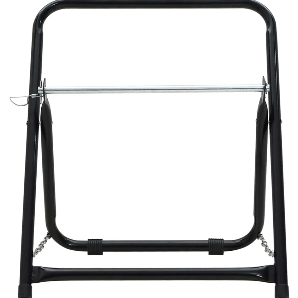Bouwbeslag*vidaXL Slanghaspelwagen 48 cm 45 kg gepoedercoat staal zwart
