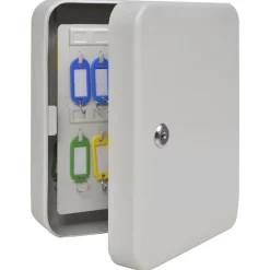 Sleuteldoos met slot Ivoor 20 x 7,5 x 25 cm Staal>vidaXL New
