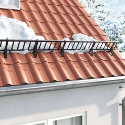 Tuinafscheidingen*vidaXL Sneeuwbeveiligingsteun 29,5 x 3 x 34,5 cm Staal Zwart
