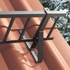 Tuinafscheidingen*vidaXL Sneeuwbeveiligingsteun 29,5 x 3 x 34,5 cm Staal Zwart