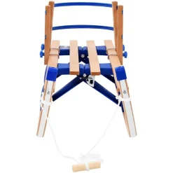 Buitensport*vidaXL Sneeuwslee met rugleuning inklapbaar 119 cm hout Blauw