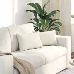 Woon- & Tuinaccessoires*vidaXL Sofa Kussens 2 stuks Crème 50 x 30 cm Cordstof Cr&egrave;me