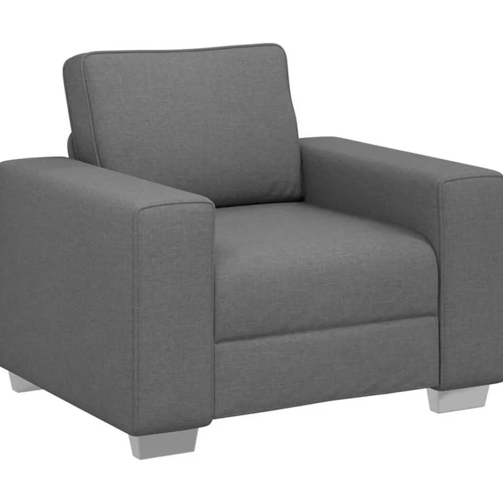Banken*vidaXL Sofa Stoel 100 cm Stof Donkergrijs