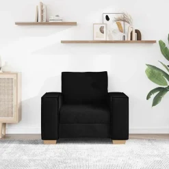 Banken*vidaXL Sofa Stoel 100x78x84 cm Stof Zwart