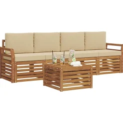 Sofa-Sets 5 pcs Massief Acaciahout><noscript><img width=