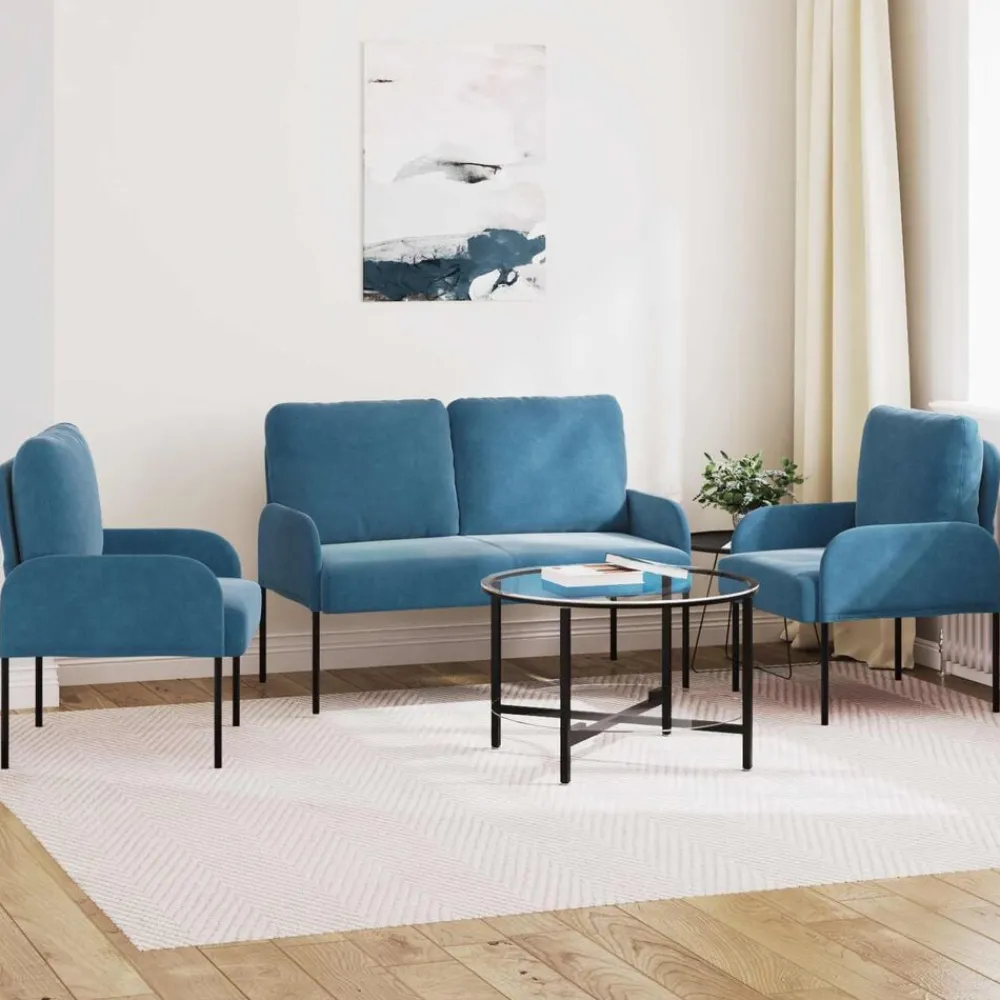 Sofa-Sets met kussen 3 pcs 115 x 56 x 80 cm Multiplex>vidaXL Online