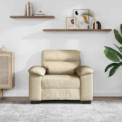 Sofastoel Crème 100x81x84 cm Stof><noscript><img width=