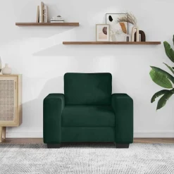 Banken*vidaXL Sofastoel 100x77x82 cm Fluweel Donkergroen