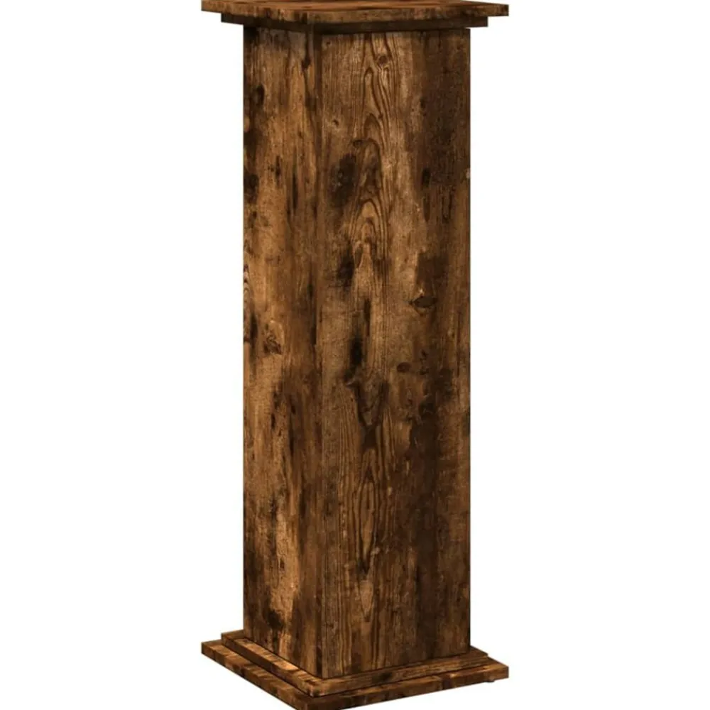 Tuin & Gazon*vidaXL Sokkel met opbergruimte 31x30x90 cm bewerkt hout Gerookt eiken