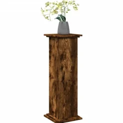Tuin & Gazon*vidaXL Sokkel met opbergruimte 31x30x90 cm bewerkt hout Gerookt eiken