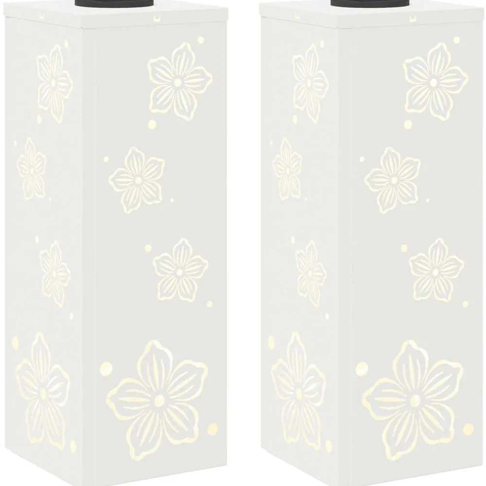 Solar LED Pad Licht 2 pcs Koudgewalst staal>vidaXL Best