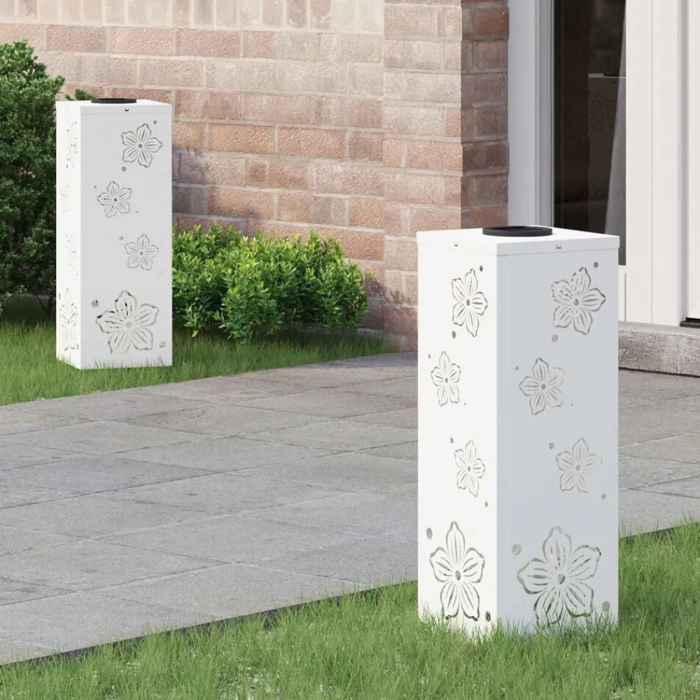 Solar LED Pad Licht 2 pcs Koudgewalst staal>vidaXL Best