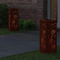 Solar LED Pad Licht 2 pcs Roestig><noscript><img width=