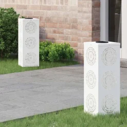 Verlichting*vidaXL Solar LED Pad Licht 2 pcs Koudgewalst staal Wit