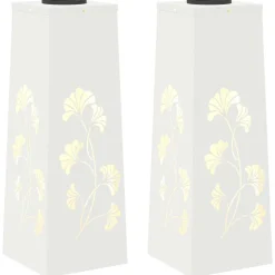 Verlichting*vidaXL Solar LED Pad Licht 2 pcs Koudgewalst staal Wit