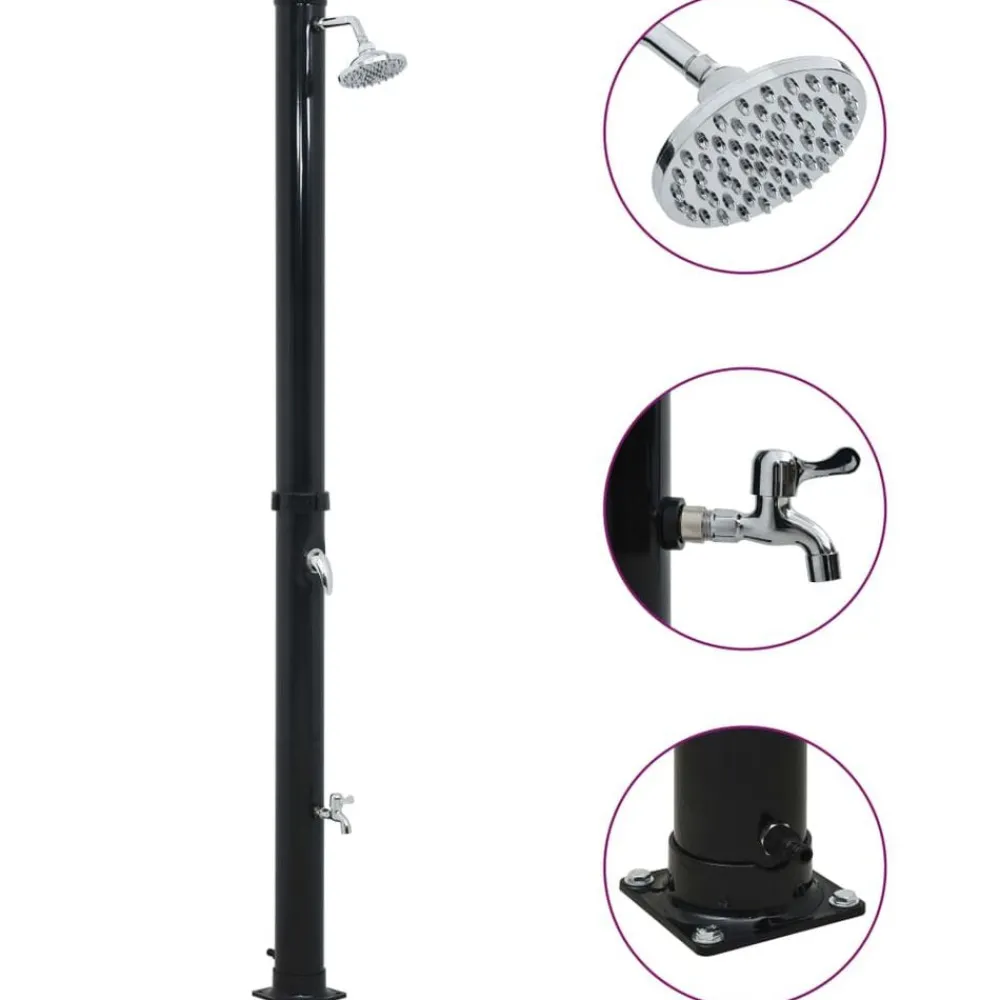 Zwembaden & Spa'S*vidaXL Solardouche 20 L 220 cm zwart