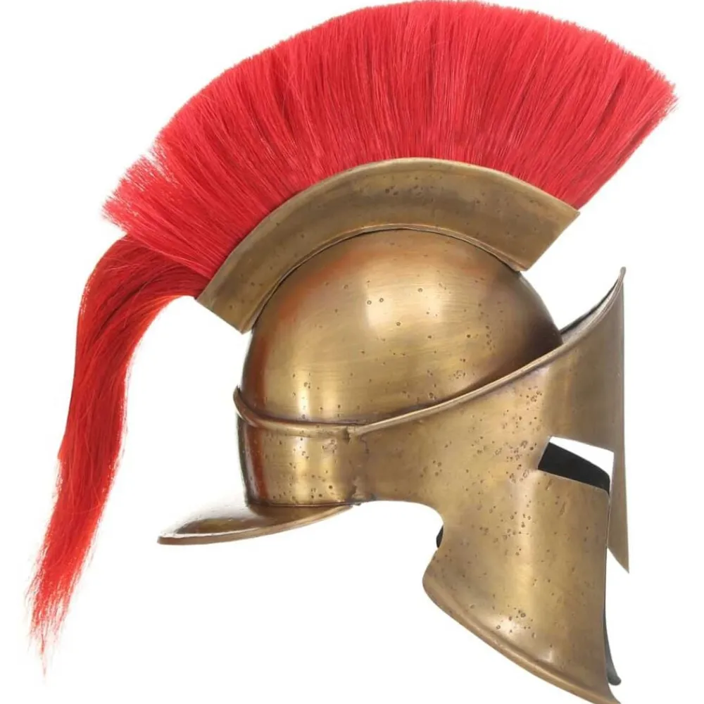 Soldatenhelm Grieks replica LARP staal messingkleurig>vidaXL