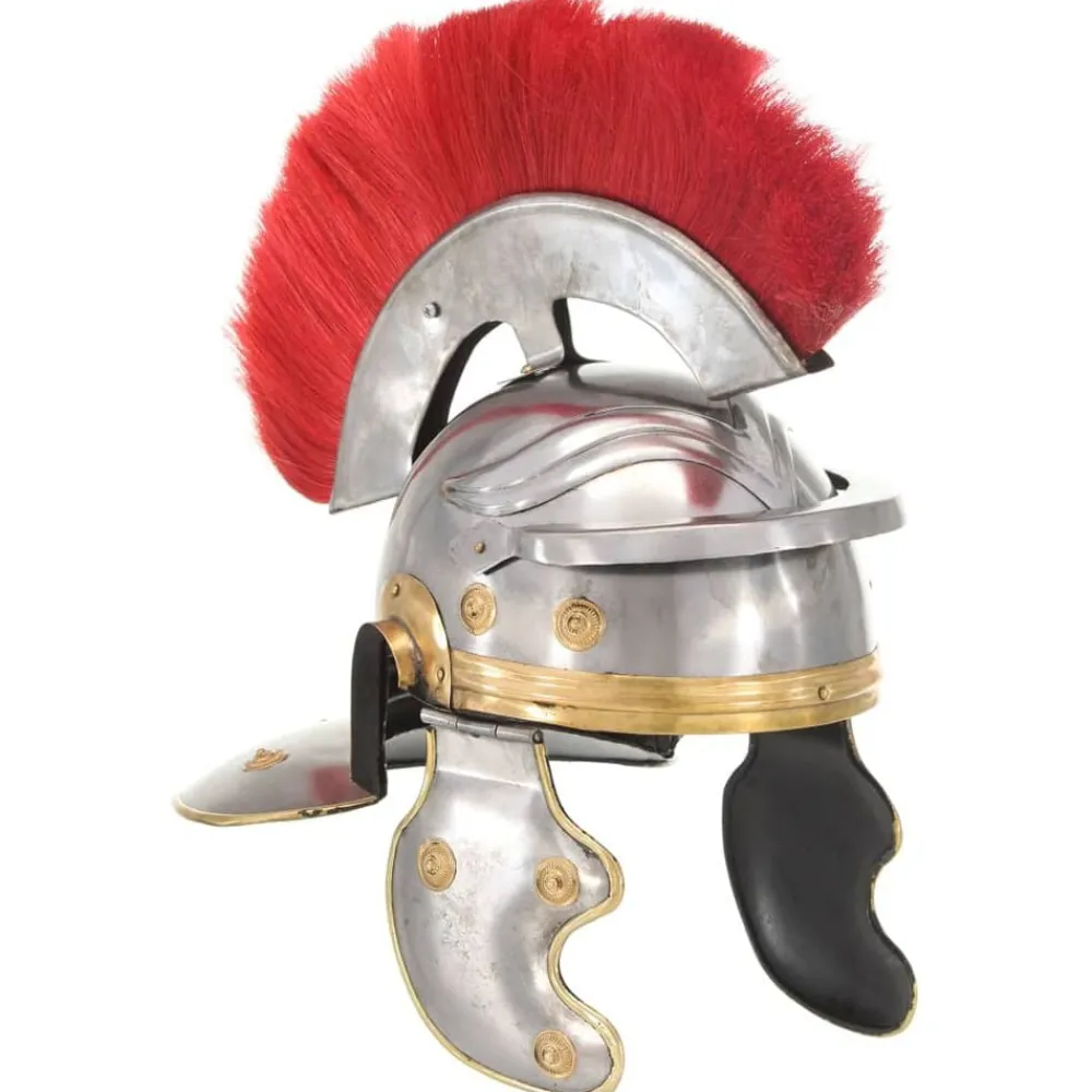 Kunst & Entertainment*vidaXL Soldatenhelm Romeins replica staal zilverkleurig