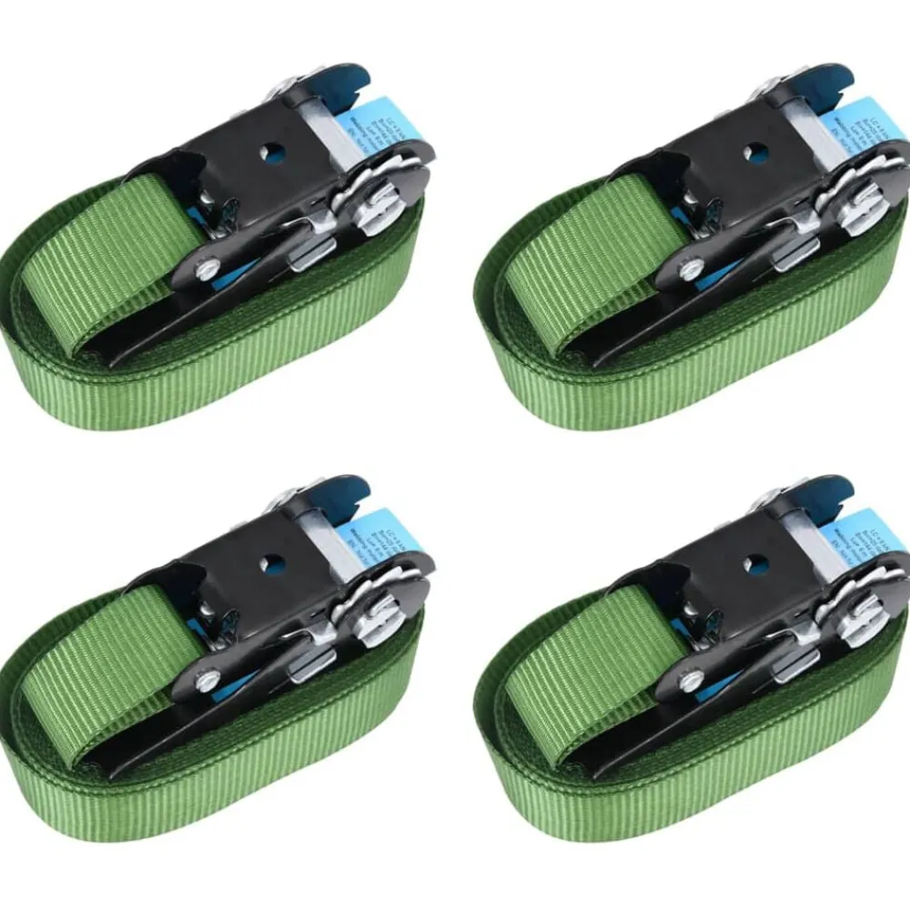 Spanbanden 4 st 800 daN 6 m groen>vidaXL New