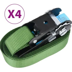 Spanbanden 4 st 800 daN 6 m groen>vidaXL New