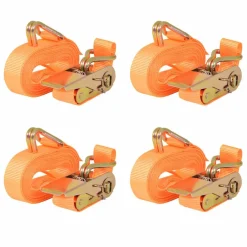 Bouwbeslag*vidaXL Spanbanden 0,4 ton 6mx25mm 4 st Oranje