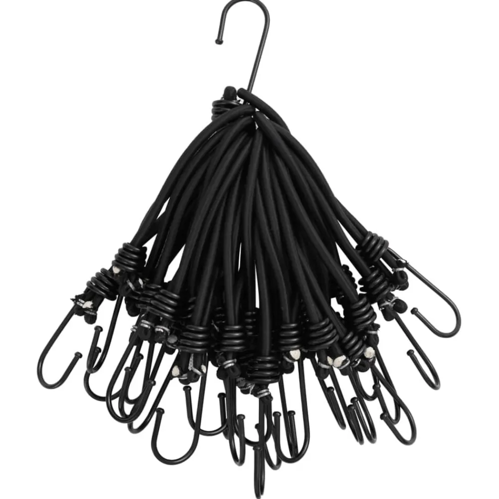 Buitensport*vidaXL Spanelastiek met haken 25 st 17 cm