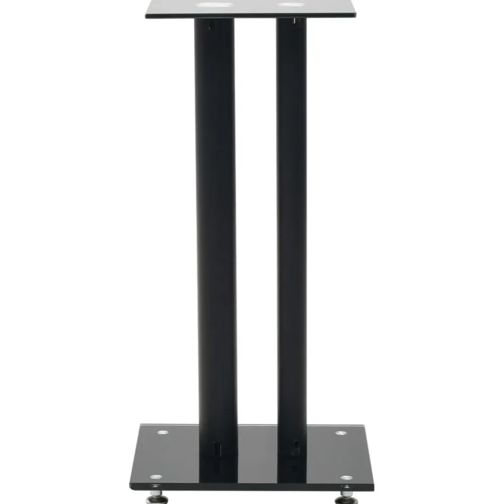 Elektronica*vidaXL Speakerstandaarden zuil-ontwerp gehard glas 2 st Zwart