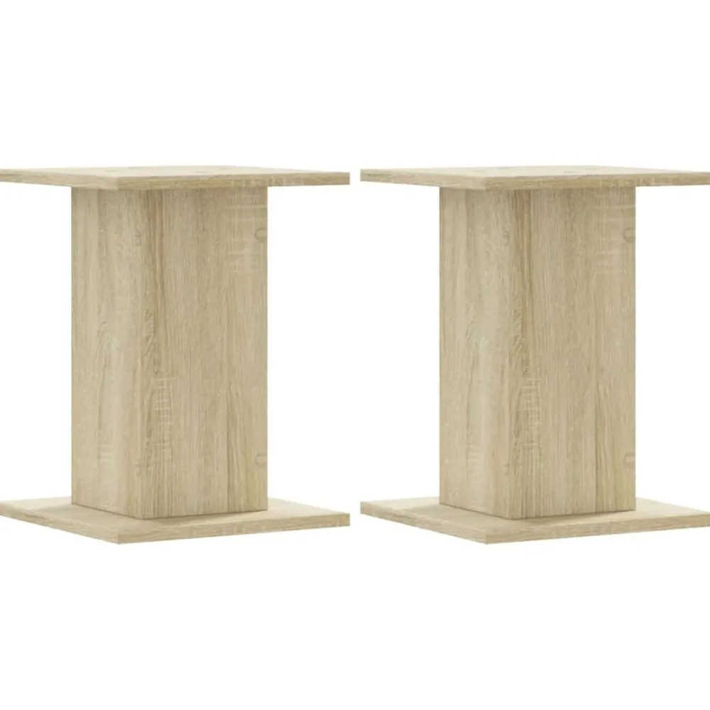 Speakerstandaards 2 st 30x30x40 cm bewerkt hout>vidaXL Best