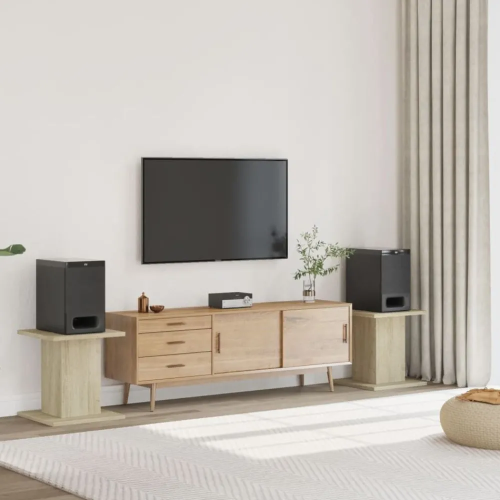 Speakerstandaards 2 st 30x30x40 cm bewerkt hout>vidaXL Best