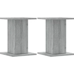 Elektronica*vidaXL Speakerstandaards 2 st 30x30x40 cm bewerkt hout Grijs sonoma