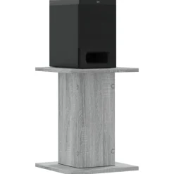 Elektronica*vidaXL Speakerstandaards 2 st 30x30x40 cm bewerkt hout Grijs sonoma