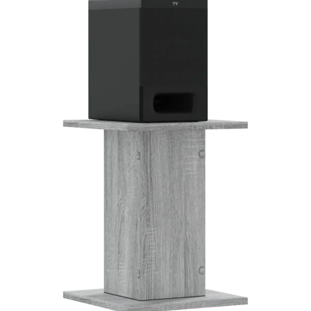 Elektronica*vidaXL Speakerstandaards 2 st 30x30x40 cm bewerkt hout Grijs sonoma