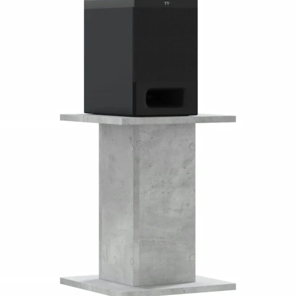 Elektronica*vidaXL Speakerstandaards 2 st 30x30x40 cm bewerkt hout Betongrijs