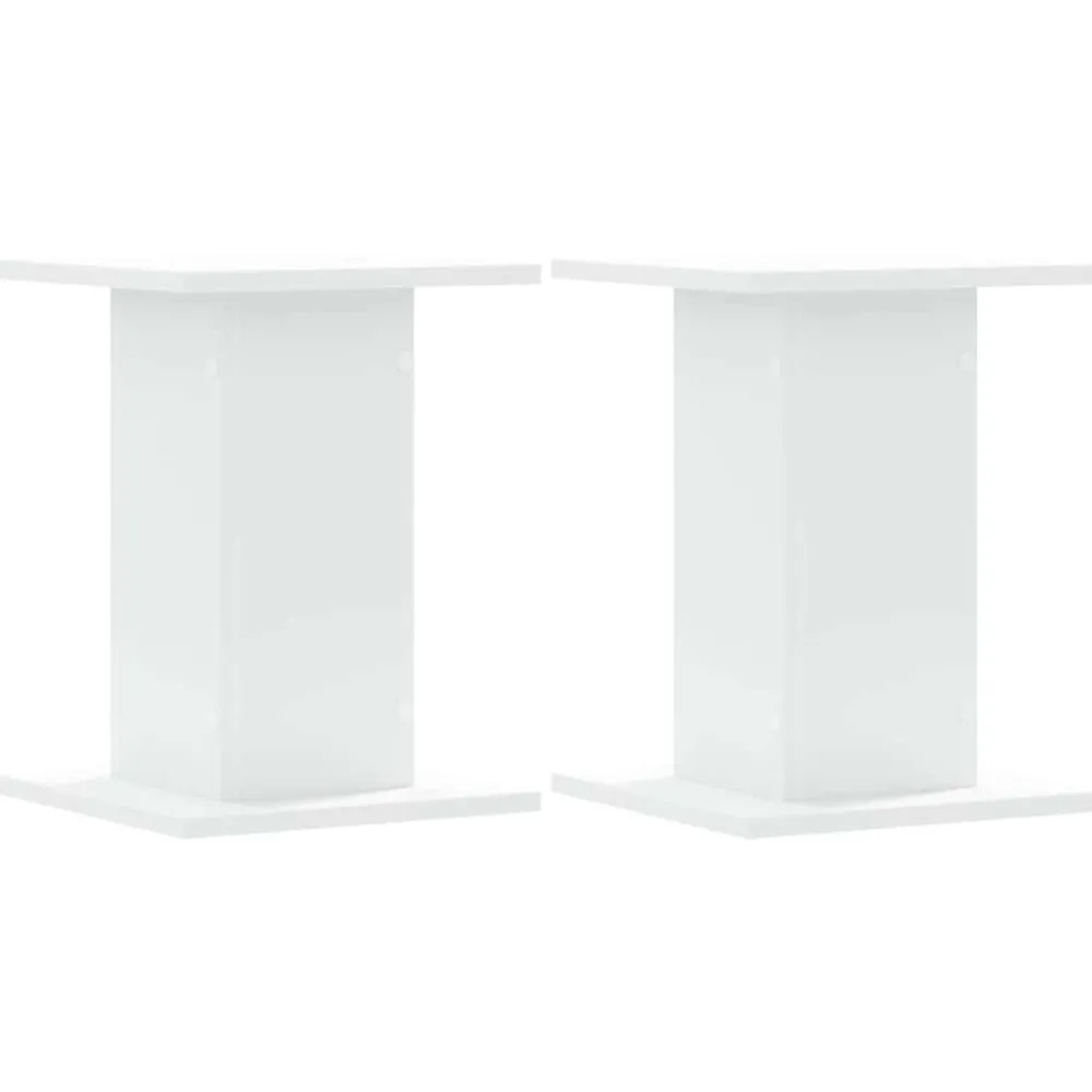 Elektronica*vidaXL Speakerstandaards 2 st 30x30x40 cm bewerkt hout Wit