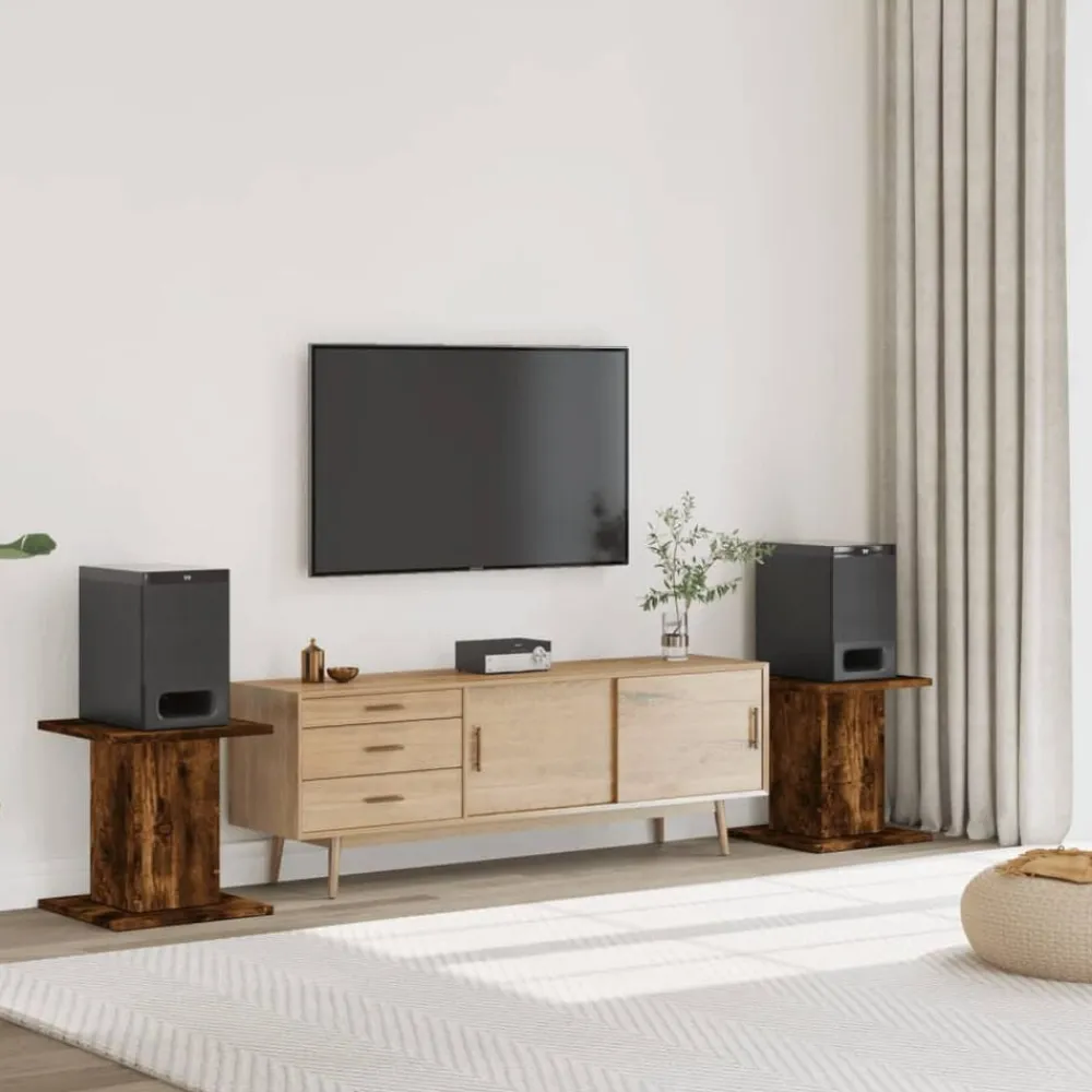 Speakerstandaards 2 st 30x30x40 cm bewerkt hout>vidaXL Sale