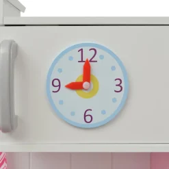 Speelgoed*vidaXL Speelgoedkeuken roze en wit 82x30x100 cm hout