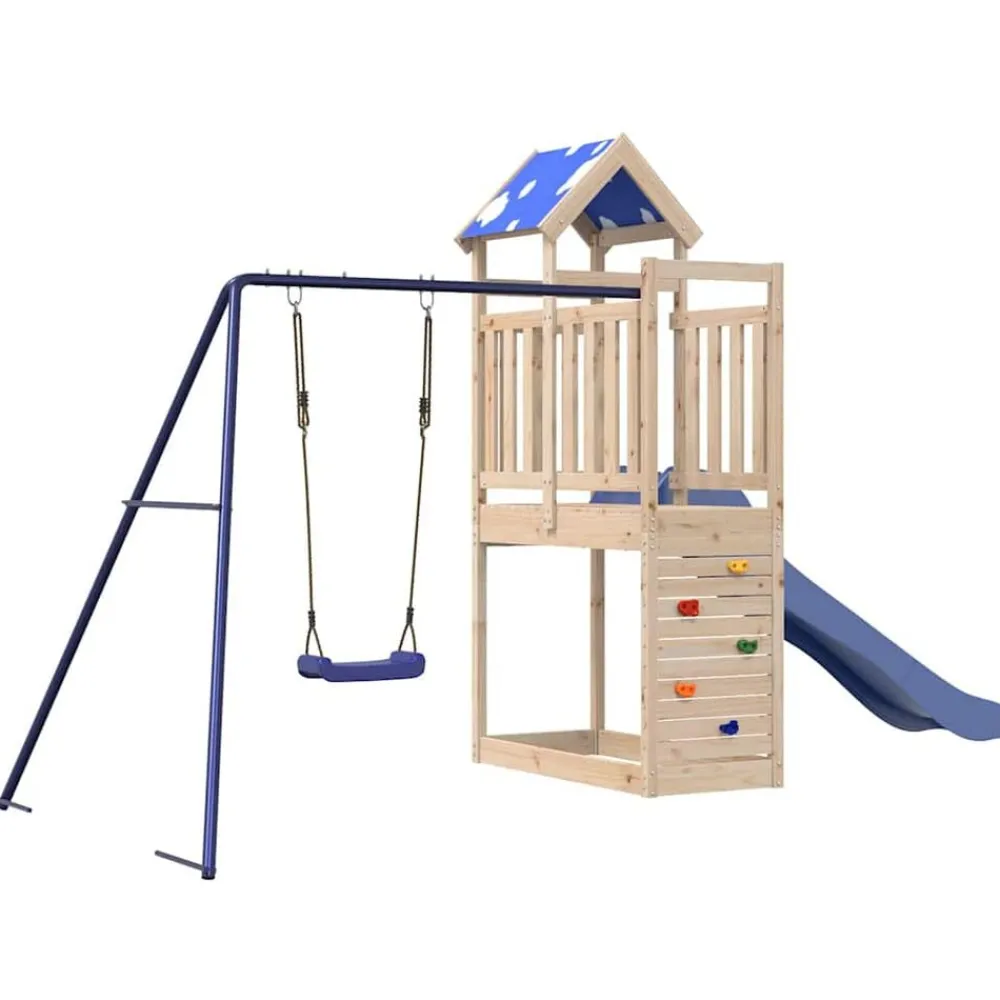 Buitenspeelgoed*vidaXL Speelhuis massief grenenhout