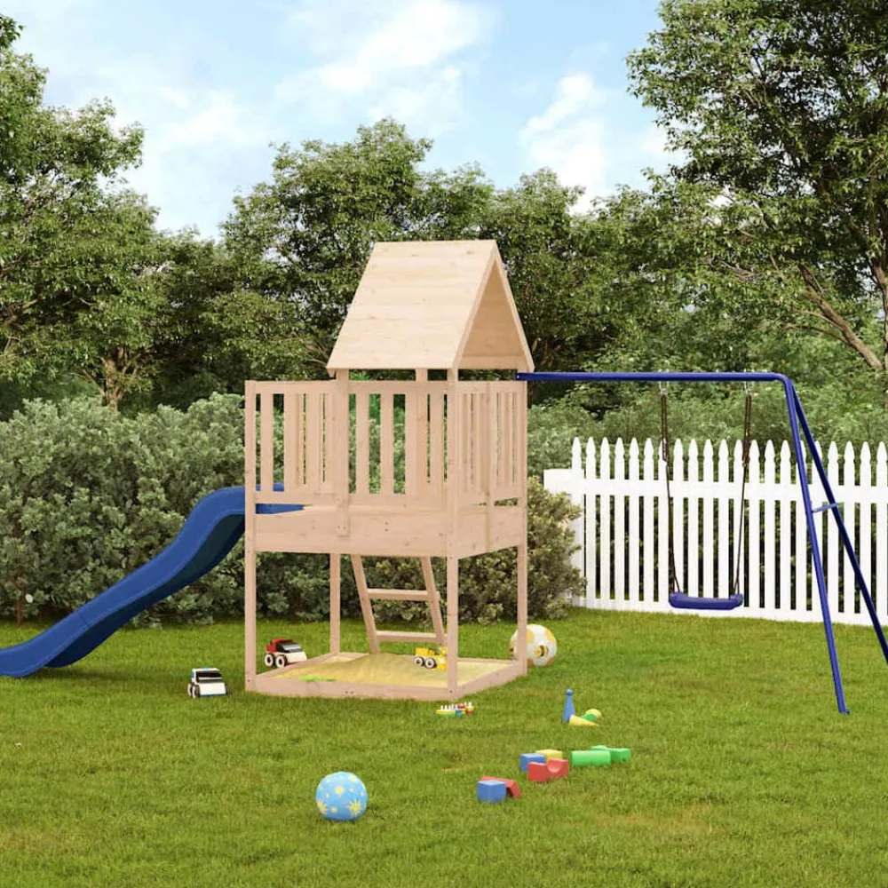 Speelhuis massief grenenhout>vidaXL Discount