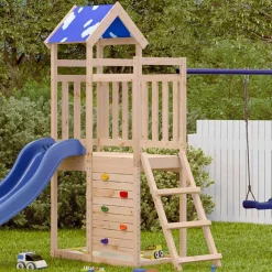 Buitenspeelgoed*vidaXL Speeltoren Bruin 110,5 x 52,5 x 215cm Massief grenenhout