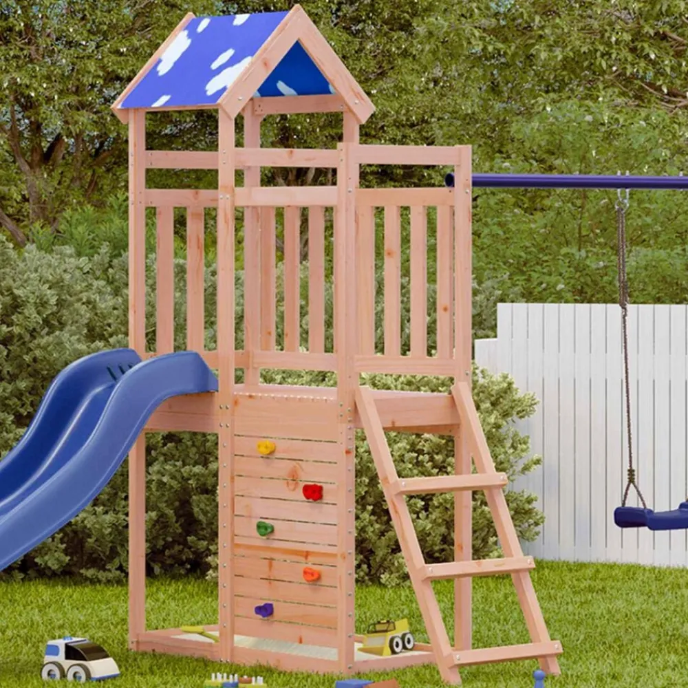 Buitenspeelgoed*vidaXL Speeltoren Bruin 110,5 x 52,5 x 215cm Massief Douglas hout