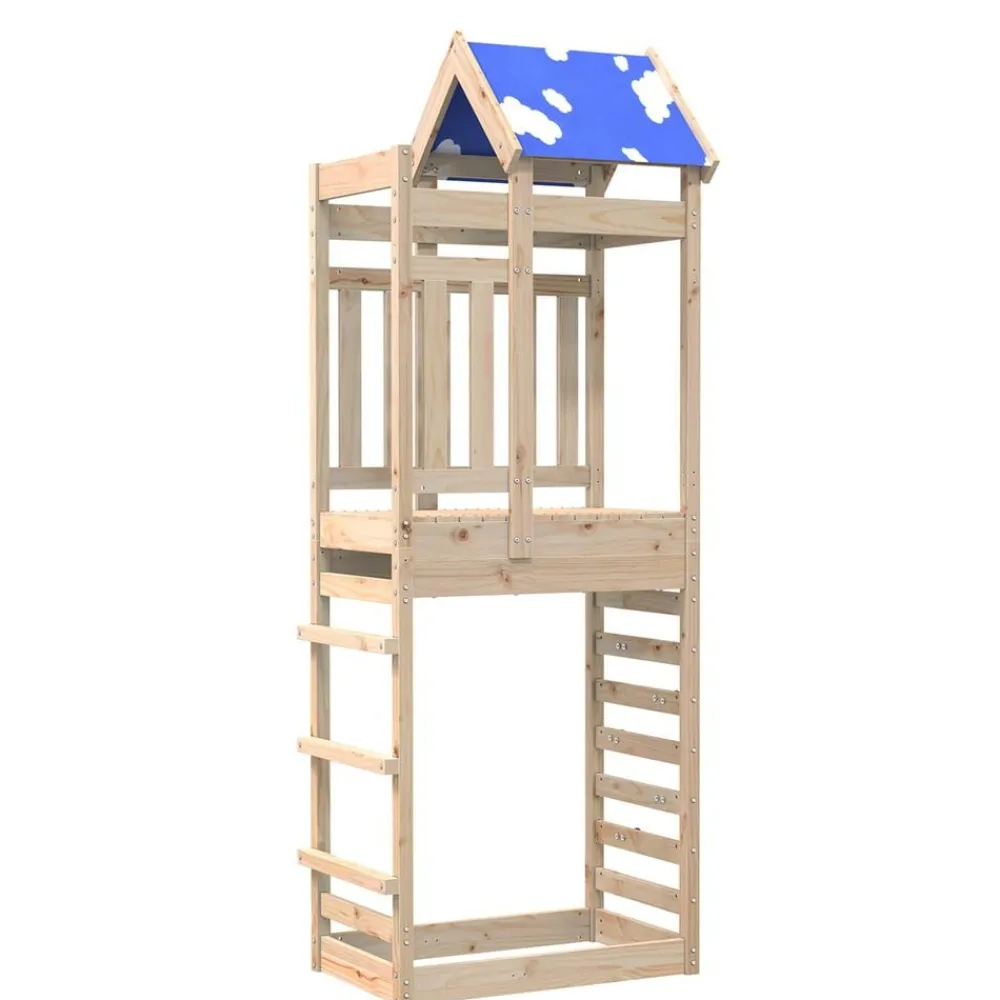 Buitenspeelgoed*vidaXL Speeltoren Bruin 85 x 52,5 x 239 cm Massief grenenhout